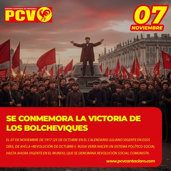 Se conmemora el día de la Revolución de Octubre