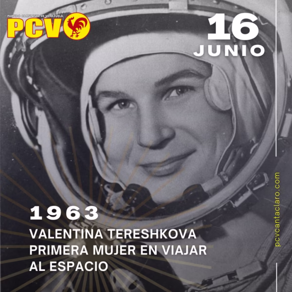 Bajo el nombre clave “Gaviota” (Shaika) en ruso, la soviética Valentina Tereshkova se convierte en la primera mujer que logra salir al espacio a bordo de la nave trasbordadora Vostok 6.