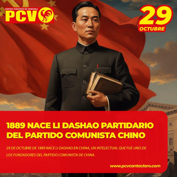Natalicio de Li Dashao joven revolucionario, partidario del comunismo en China