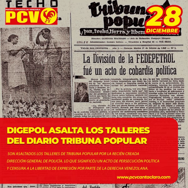 DIGEPOL Asalta los talleres de impresión del diario Tribuna Popular